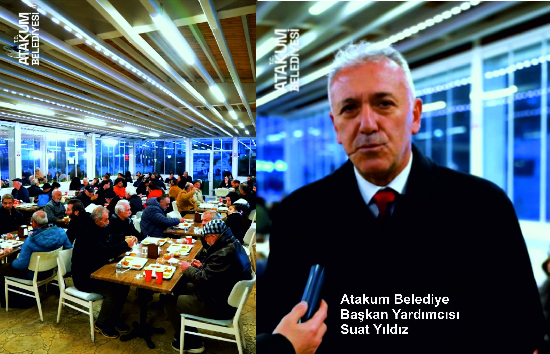 Ramazan ayının ilk gününde Atakum Belediyesinin iftar çadırı dolup taştı